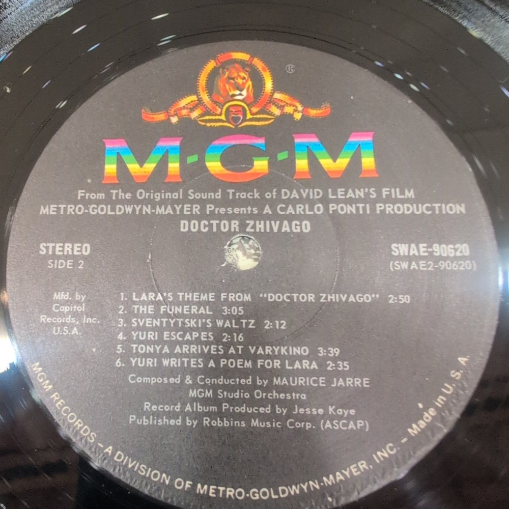Doctor Zhivago Original Soundtrack Vinyl LP Maurice Jarre MGM SWAE-90620 Stereo - Picture 7 of 7